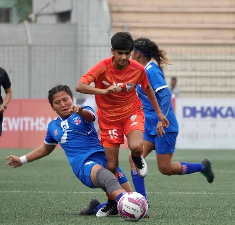 यू-१७ महिला साफ : नेपाल भारतसँग ४-१ ले पराजित